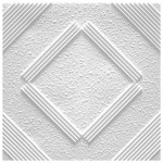 marbet design Wanddekoobjekt ANET (2 qm Deckenplatten aus Styropor -  50x50cm EPS Wand- und Deckenverkleidung weiße Platten Dekor formfest)